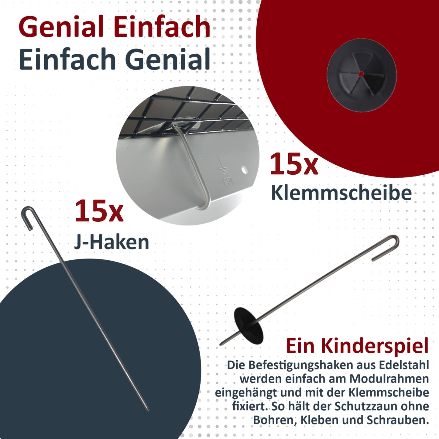 Solarkäfig 15cm x 5 Meter EDELSTAHL