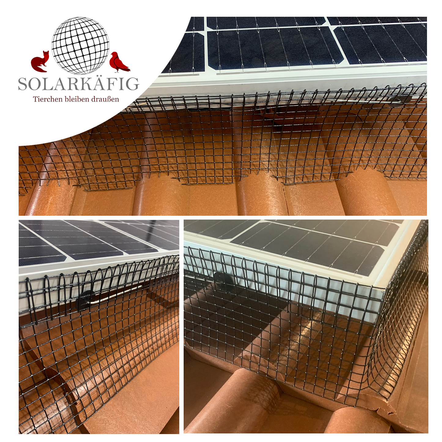 Solar cage 20cm x 30 meters stainless steel