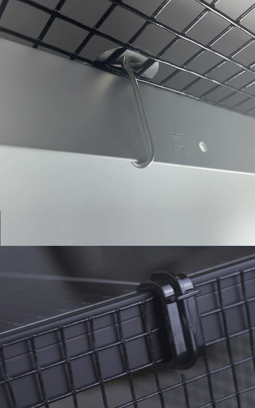 Installierter J-Haken und C-Klemme an einem Solarmodul.